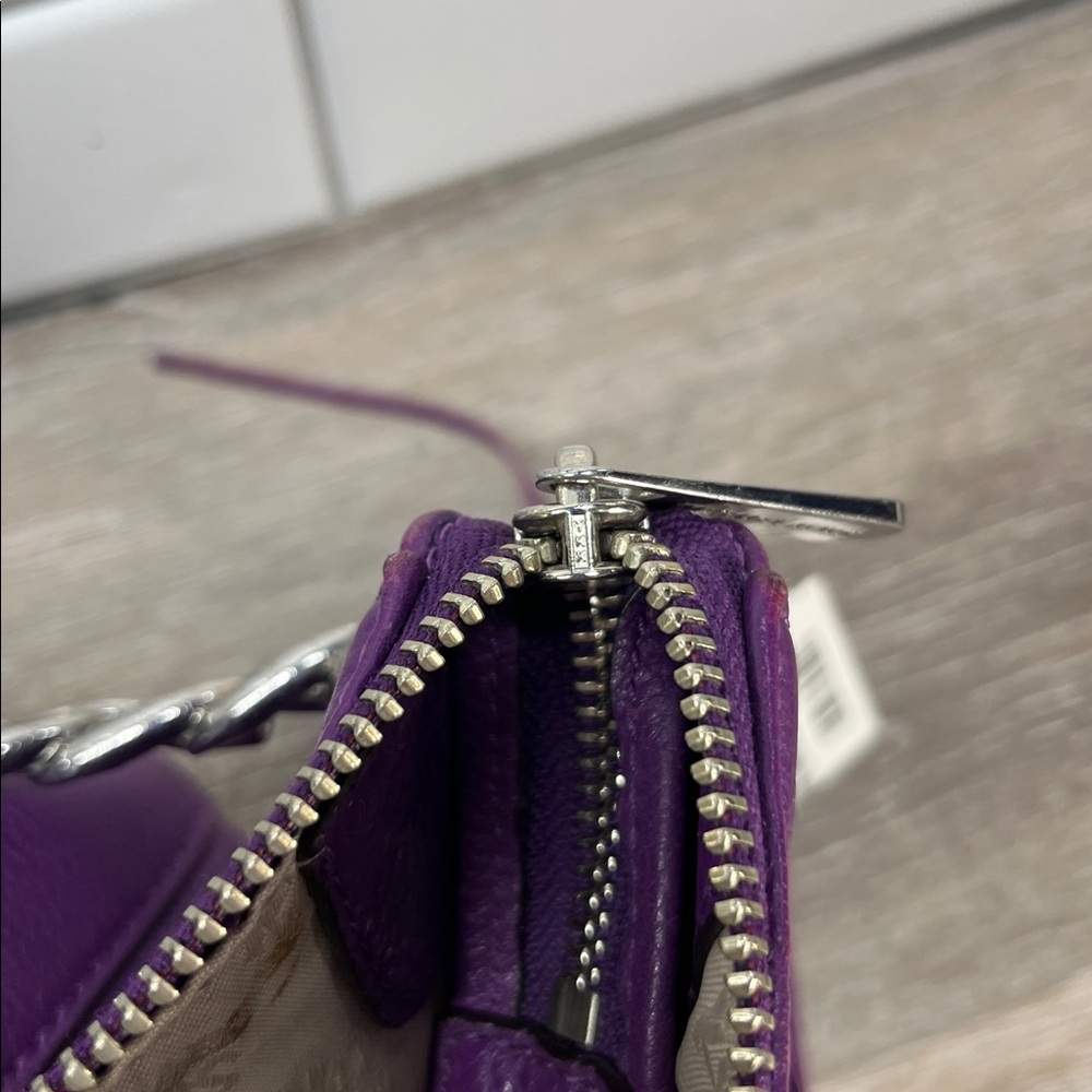 0880 Michael Kors purple pebble leather hobo 258570880 - Picture 15 of 16